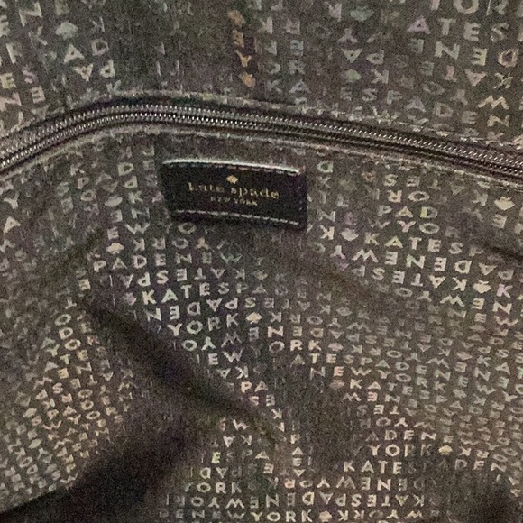 🍄 Kate Spade Black and Silver Striped Tote Bag - Picture 8 of 15